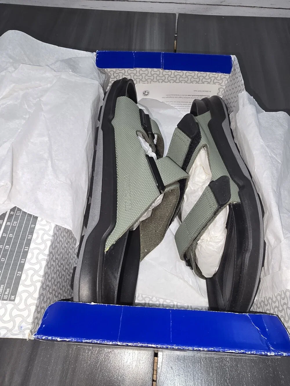 $140 BIRKENSTOCK FUTURA KHAKI ATACAMA MENS SIZE 13 NEW IN BOX BIRKO-FLOR 1022616